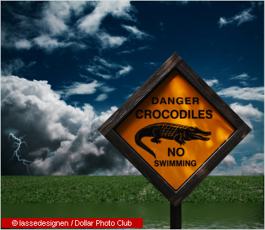 warning sign no swimming