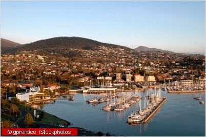 hobart harbour from air