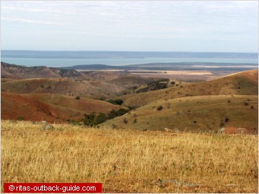 View over hills to Hancock's looksout