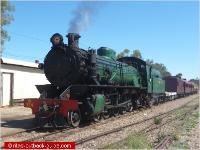 Old steam locomotive at Quorn