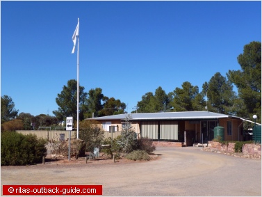 office at a caravan park