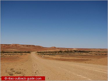 a lonely track in the australian outback