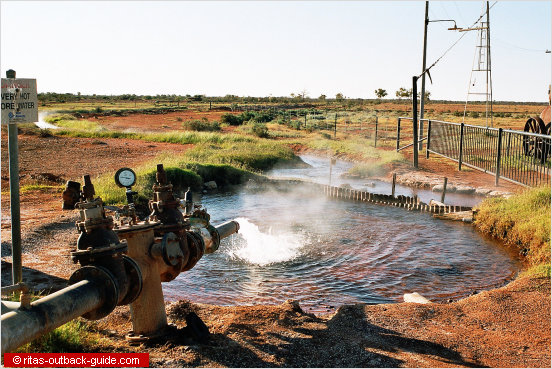 hot water running out of a pipe