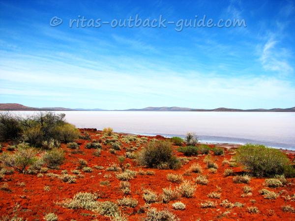 salt lake in the desert