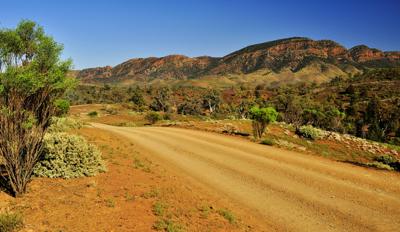 Road to Brachina Gorge Flinders Ranges