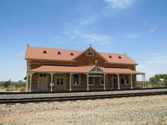 An attractive railway building along the Barrier Highway