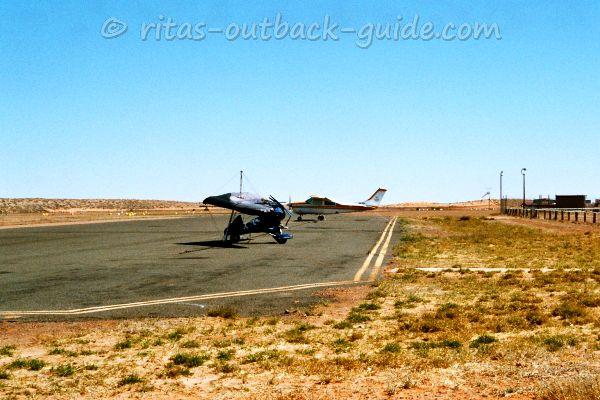Light aircrafts at the airfield in Birdville