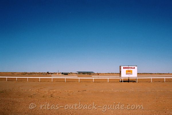 A racecourse in the middle of the Outback