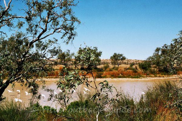 A water channel in the desert