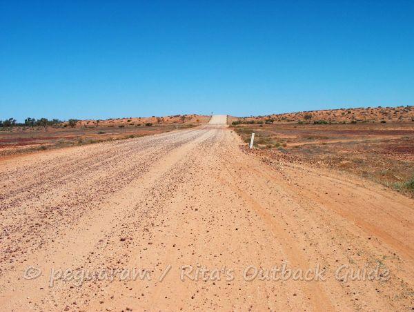 The track crossing a low sand dune
