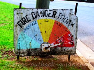 Fire Ban Sign At Tooleybuc Vic., seen on 2.11.2018