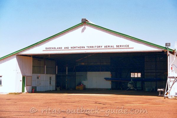 Original hangar of the Queensland And Northern Territory Aerial Service in Cloncurry Original hangar of the Queensland And Northern Territory Aerial Service in Cloncurry