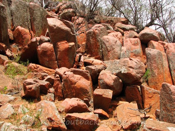 Colourful rock formations at the Gawler Ranges