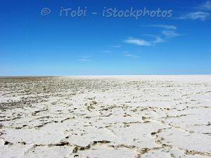 Salt crust on Lake Eyre