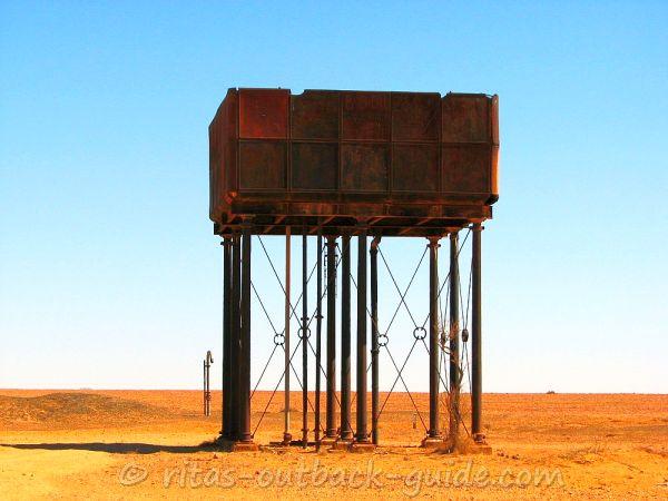 A rusty water storage