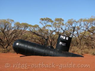 A submarine stuck in a road