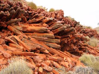 Interesting stone formation of the rhyolite in the Gawler Ranges