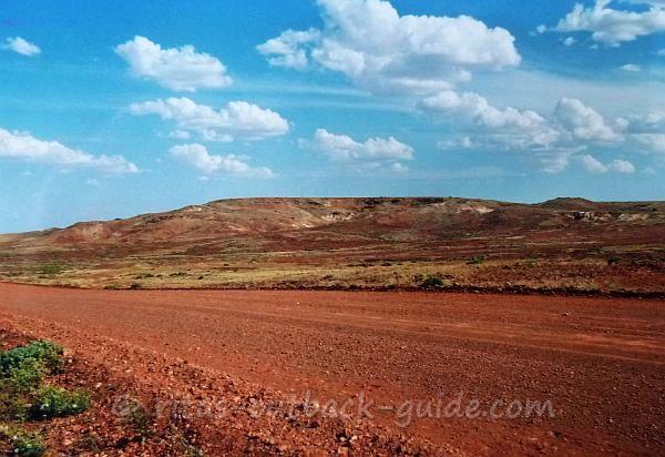 Colourful hills and blue sky - the colours of the Outback