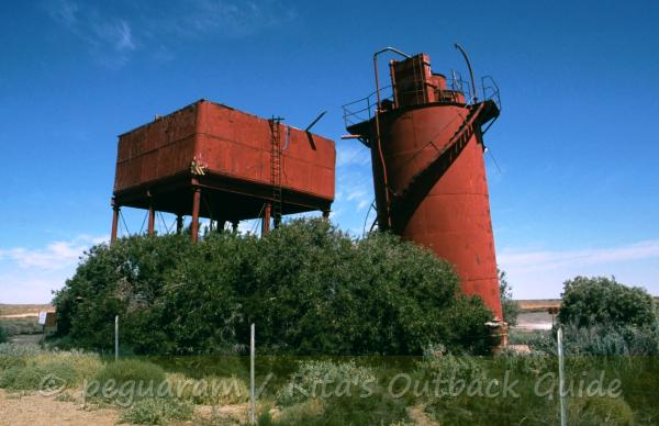 Old water tank and water treatment plant at Curdimurka