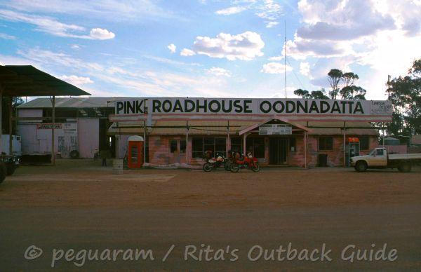 Pink Roadhouse in Oodnadatta