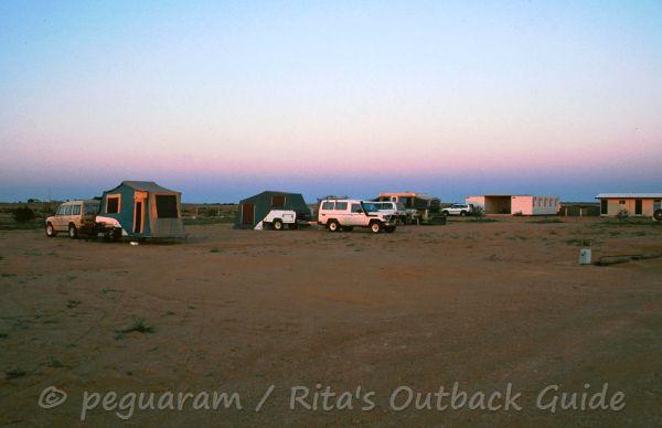 Early morning camper in the outback