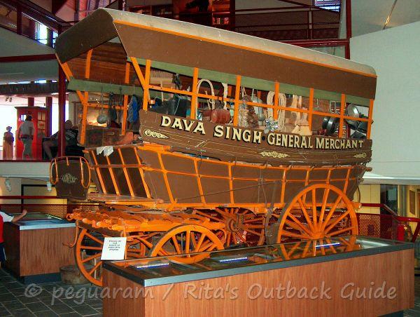 Display of an old merchant coach at the Stockman's Hall of Fame Display of an old merchant coach at the Stockman's Hall of Fame