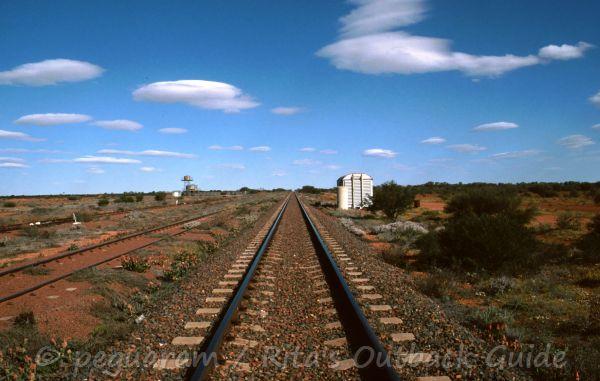 A railway line that disappears into the far horizon A railway line that disappears into the far horizon