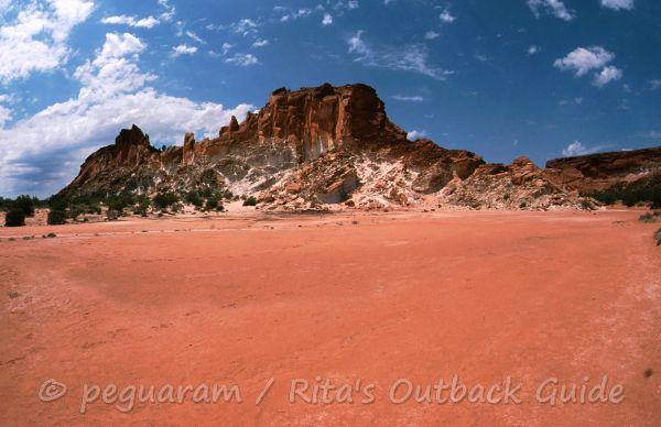 Beautiful red cliffs with a blue sky Beautiful red cliffs with a blue sky